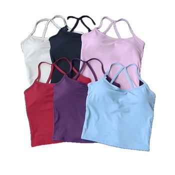 Ženski zimski fleece top za jogu s leđima – brzo sušeći fitness top, duljina u struku, uski kroj, jastučić za prsa uključen