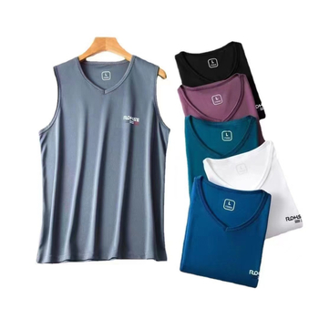 Muški bezruk sportski top od Ice Silk, poliester 95–100%, V-izrez, srednja debljina 181–200 g/m2, ljeto 2024