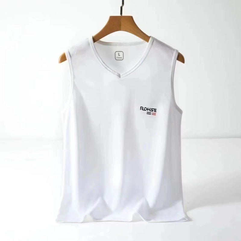 Muški bezruk sportski top od Ice Silk, poliester 95–100%, V-izrez, srednja debljina 181–200 g/m2, ljeto 2024