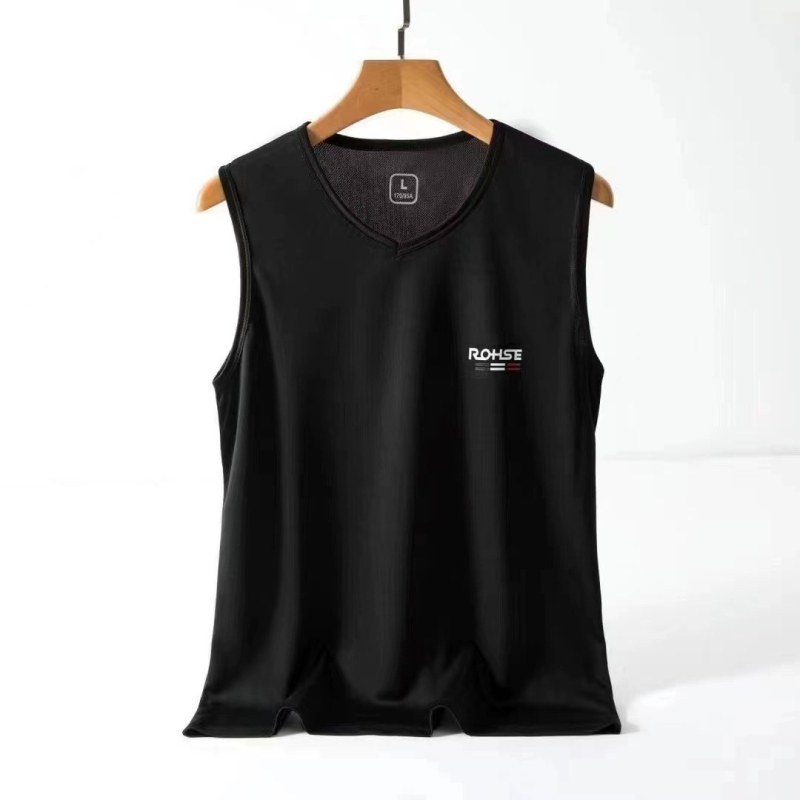 Muški bezruk sportski top od Ice Silk, poliester 95–100%, V-izrez, srednja debljina 181–200 g/m2, ljeto 2024