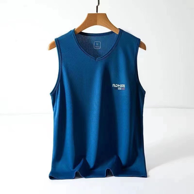 Muški bezruk sportski top od Ice Silk, poliester 95–100%, V-izrez, srednja debljina 181–200 g/m2, ljeto 2024