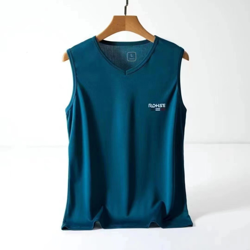 Muški bezruk sportski top od Ice Silk, poliester 95–100%, V-izrez, srednja debljina 181–200 g/m2, ljeto 2024