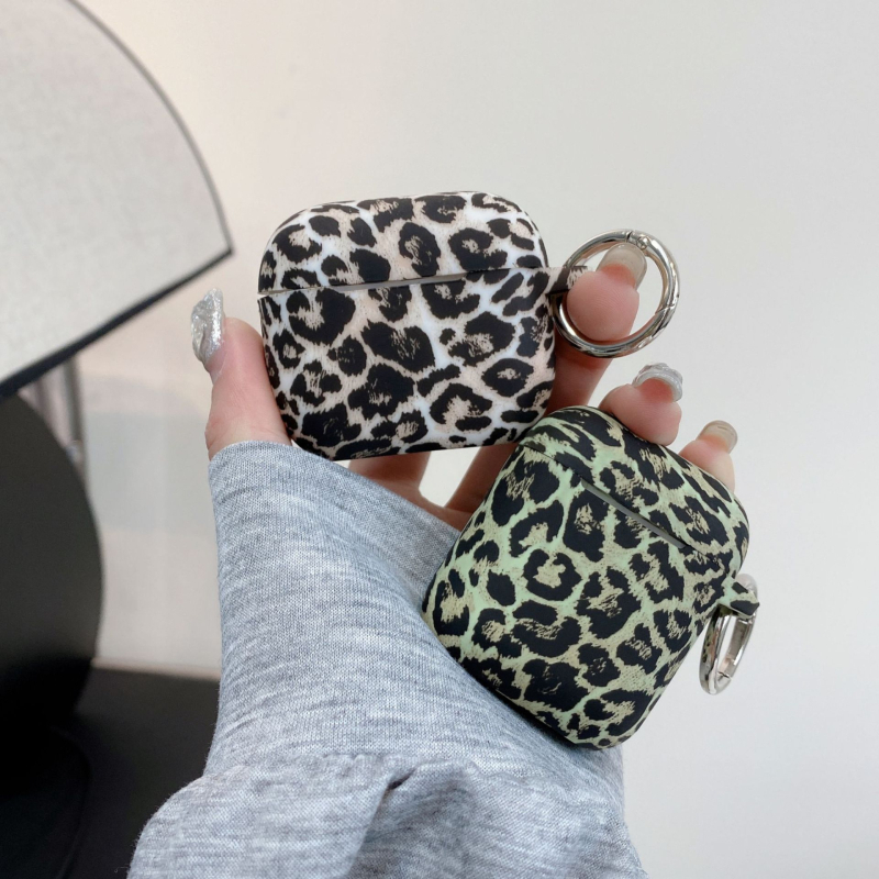 Θήκη AirPods με λεοπάρ μοτίβο, μαλακό σιλικόνη, πλήρης προστασία, στυλ καρτούν, εκτύπωση, συμβατή με Apple, υποστηρίζει προσαρμογή, για AirPods 1/2 και 4ης γενιάς