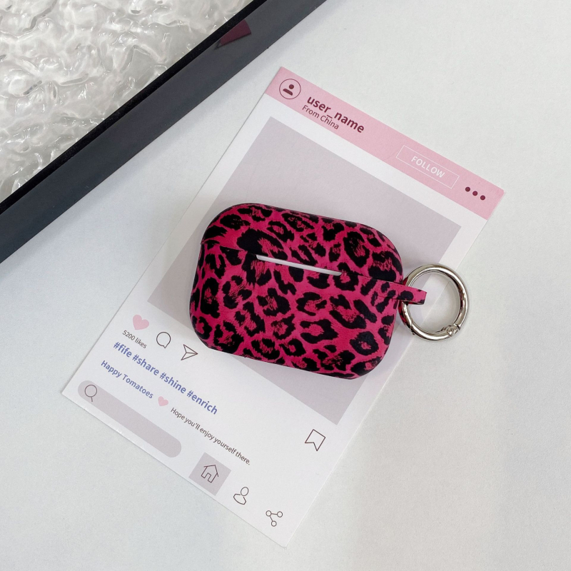 Θήκη AirPods με λεοπάρ μοτίβο, μαλακό σιλικόνη, πλήρης προστασία, στυλ καρτούν, εκτύπωση, συμβατή με Apple, υποστηρίζει προσαρμογή, για AirPods 1/2 και 4ης γενιάς
