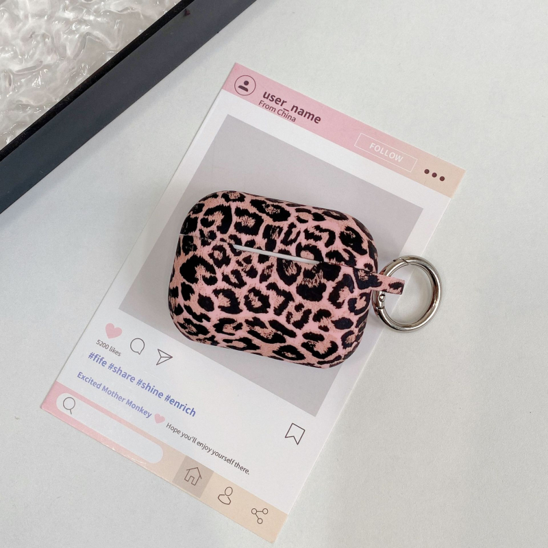 Θήκη AirPods με λεοπάρ μοτίβο, μαλακό σιλικόνη, πλήρης προστασία, στυλ καρτούν, εκτύπωση, συμβατή με Apple, υποστηρίζει προσαρμογή, για AirPods 1/2 και 4ης γενιάς