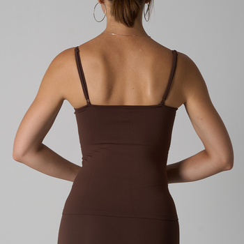 Γυναικείο χωρίς ραφές cami τοπ, ανάπνευσιμο ύφασμα νάιλον-ελαστάν, 82% νάιλον, υψηλή ελαστικότητα, κατάλληλο για τρέξιμο και προπονήσεις