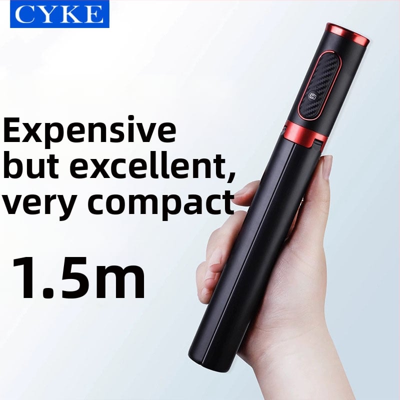 Cyke Bluetooth селфи трипод, удължен, компактна подова/настолна стойка за мобилен телефон NCC (Материал: алуминиева сплав + ABS + PC; Bluetooth: Да; Дистанционно: Включено; Персонализация: Поддържа)