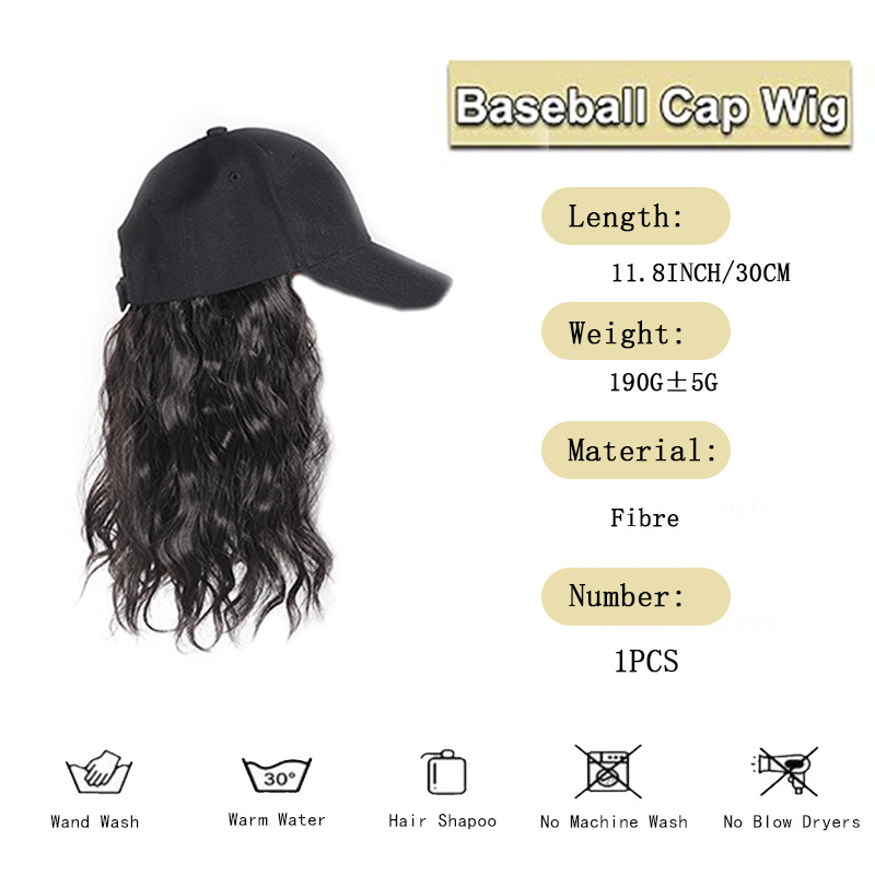 Σύντομη σγουρή περούκα με καπέλο-στυλ, τρίχες από υψηλής θερμοκρασίας σύρμα, φράντζες: ευθείες ή κεκλιμένες, στυλ Star Fashion, μηχανική επεξεργασία