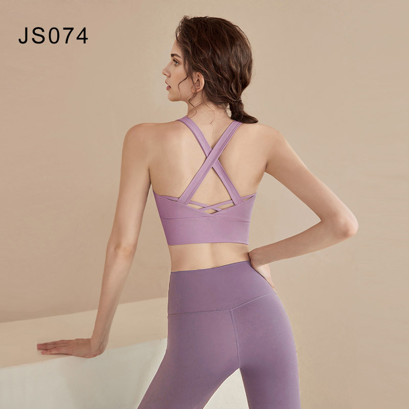 Ženski sportski grudnjak visokog intenziteta, ljeto 2025, za outdoor trčanje; prozračan, brzo se suši, s ugrađenim čvrstim podstavkom i uskim krojem; poliester-elastan mješavina