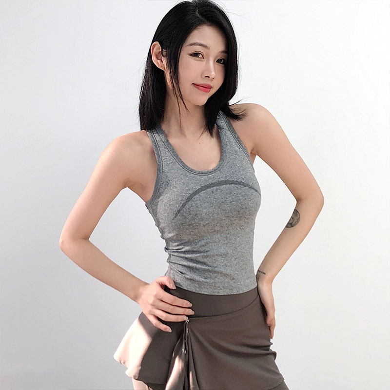 Sportski grudnjak sa širokim naramenicama, brzo sušenje Nylon-Spandex, duljina do struka, s umetkom za prsa