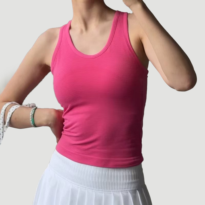Sportski grudnjak sa širokim naramenicama, brzo sušenje Nylon-Spandex, duljina do struka, s umetkom za prsa