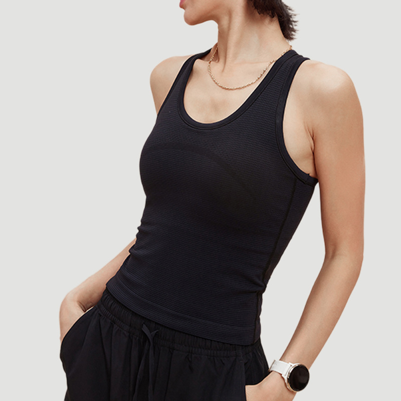 Sportski grudnjak sa širokim naramenicama, brzo sušenje Nylon-Spandex, duljina do struka, s umetkom za prsa