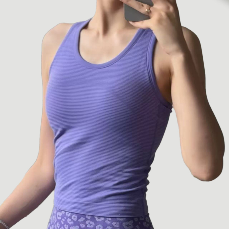 Sportski grudnjak sa širokim naramenicama, brzo sušenje Nylon-Spandex, duljina do struka, s umetkom za prsa