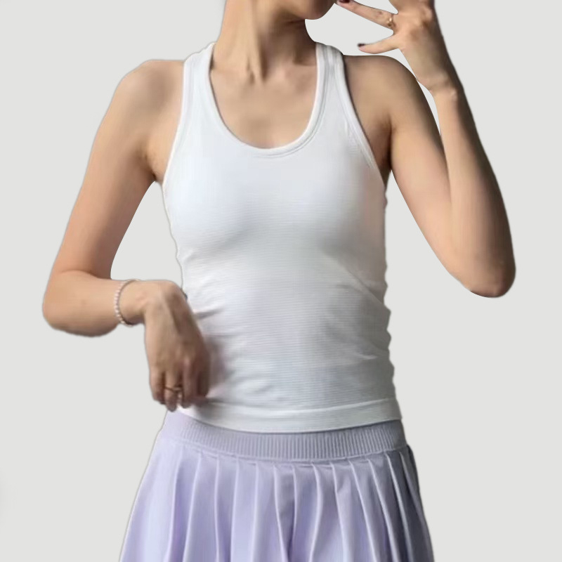 Sportski grudnjak sa širokim naramenicama, brzo sušenje Nylon-Spandex, duljina do struka, s umetkom za prsa