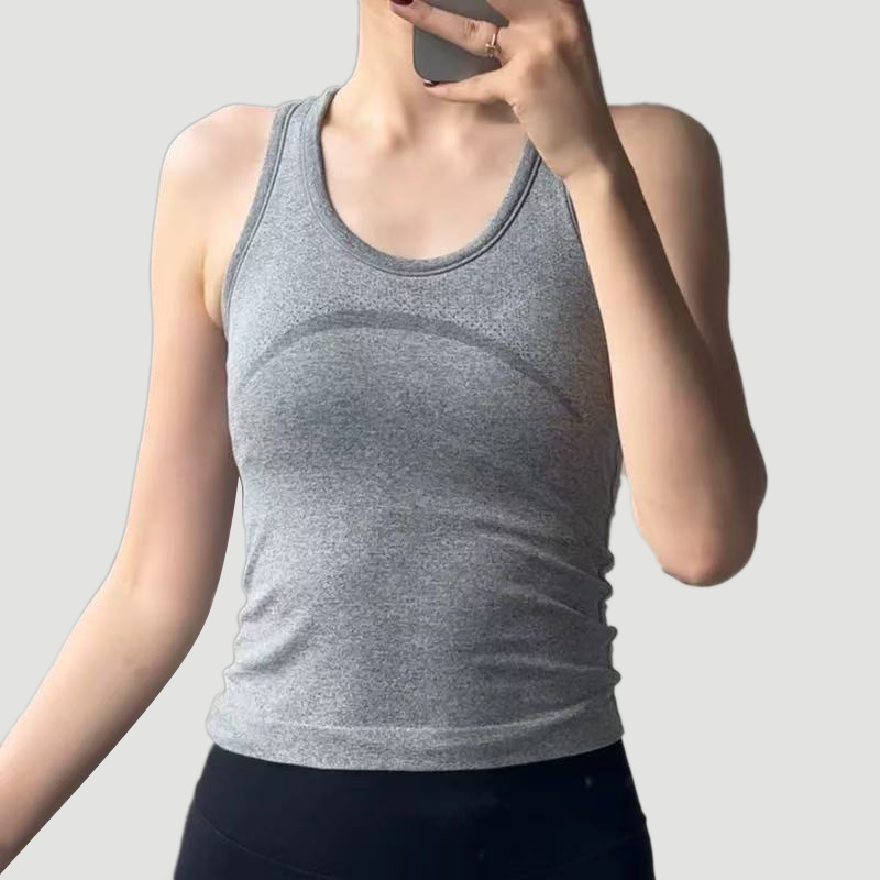 Sportski grudnjak sa širokim naramenicama, brzo sušenje Nylon-Spandex, duljina do struka, s umetkom za prsa