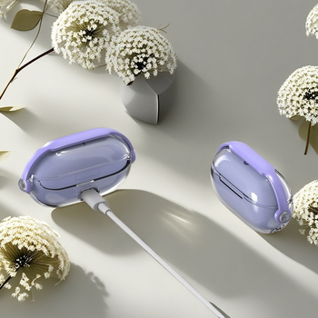 Carcasă de protecție Beats Solo Buds, carcasă transparentă PC/TPU, turnare prin injecție, portabilă, multifuncțională