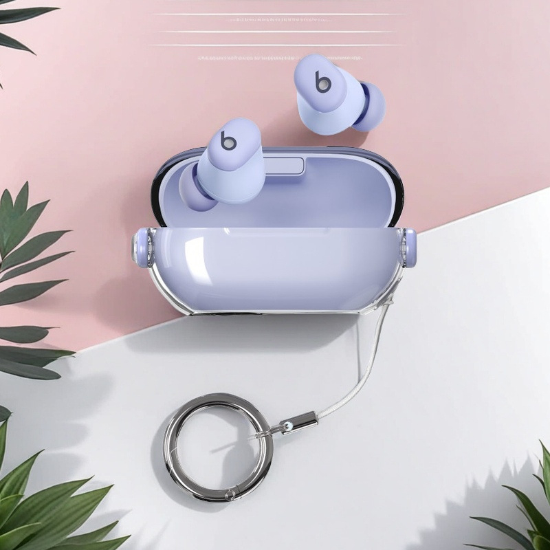 Carcasă de protecție Beats Solo Buds, carcasă transparentă PC/TPU, turnare prin injecție, portabilă, multifuncțională