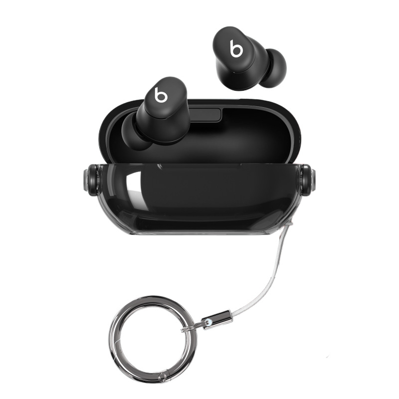 Carcasă de protecție Beats Solo Buds, carcasă transparentă PC/TPU, turnare prin injecție, portabilă, multifuncțională