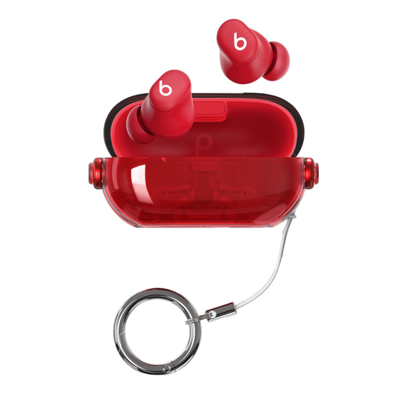 Carcasă de protecție Beats Solo Buds, carcasă transparentă PC/TPU, turnare prin injecție, portabilă, multifuncțională