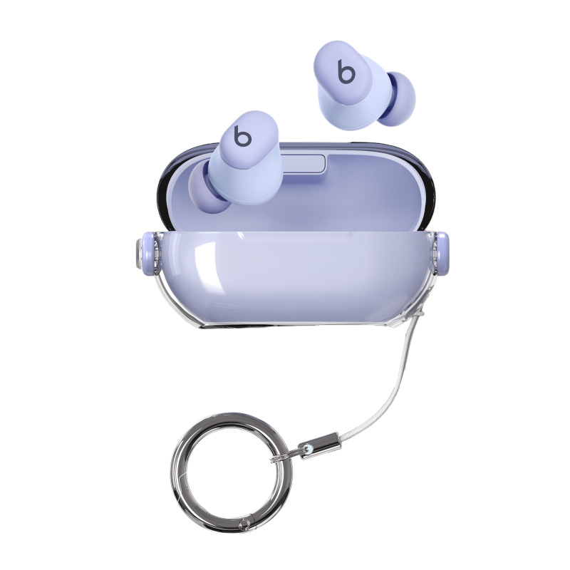 Carcasă de protecție Beats Solo Buds, carcasă transparentă PC/TPU, turnare prin injecție, portabilă, multifuncțională