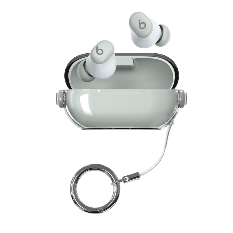 Carcasă de protecție Beats Solo Buds, carcasă transparentă PC/TPU, turnare prin injecție, portabilă, multifuncțională