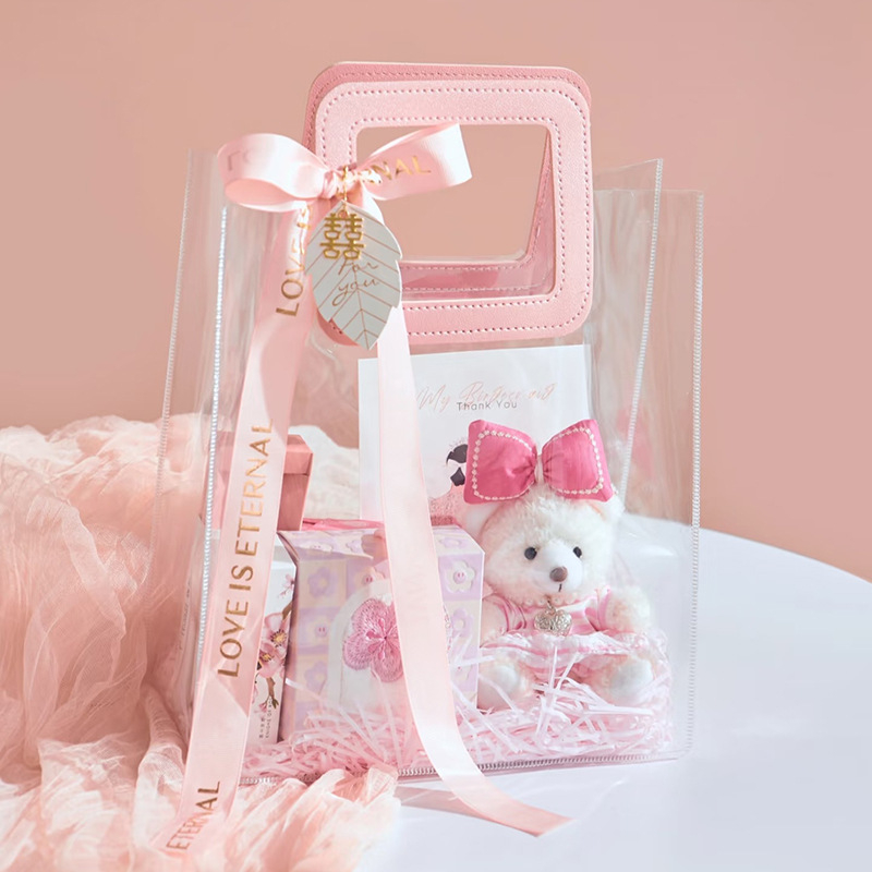 Prozirna PVC torbica — luksuzna svadbena poklon torba i suvenir torba, porijeklo Wenzhou, dvostruka debljina 60 silk, brend Be polite