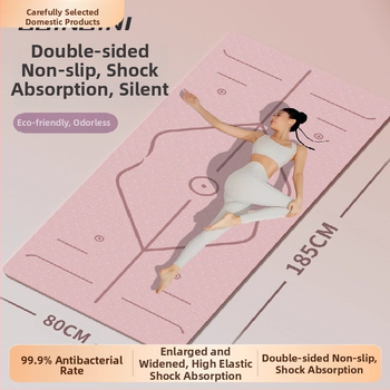 Йога мат от TPE, нехлъзгащ се, с разширена ширина и удебелена конструкция, 6–12 мм, екологичен