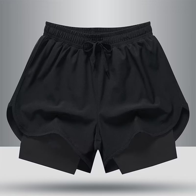 Muške sportske bodybuilding kratke hlače, srednji pojas, poliester 95% smjesa, kratka duljina, mikroelastične