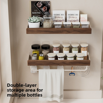 Τοίχο-μονταριστό ράφι κουζίνας για αποθήκευση – Πολυεπίπερο για καπάκια, μαχαίρια, πιρούνες, κουτάλια και μπαχαρικά, από ανθρακούχο χάλυβα, ορθογώνιο σχέδιο