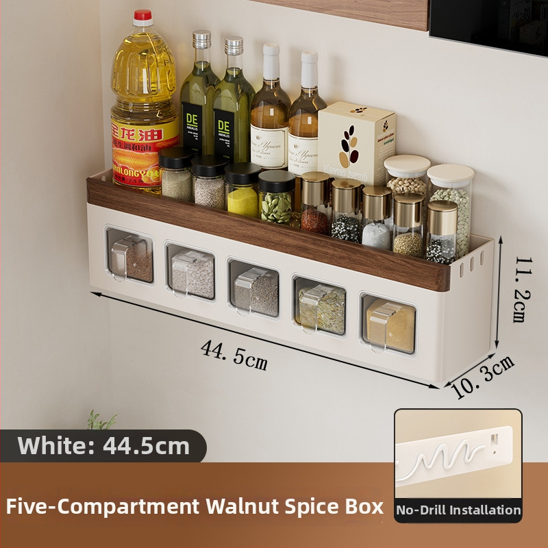 Τοίχο-μονταριστό ράφι κουζίνας για αποθήκευση – Πολυεπίπερο για καπάκια, μαχαίρια, πιρούνες, κουτάλια και μπαχαρικά, από ανθρακούχο χάλυβα, ορθογώνιο σχέδιο