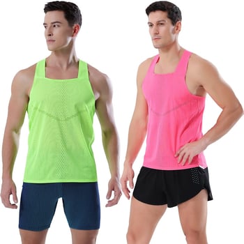 Ανδρικό γιλέκο για τρέξιμο - Αποξήρανση, Διαπνοή, 100% Πολυεστέρας, Μονόχρωμο σχέδιο (Καλοκαίρι-Άνοιξη-Φθινόπωρο)