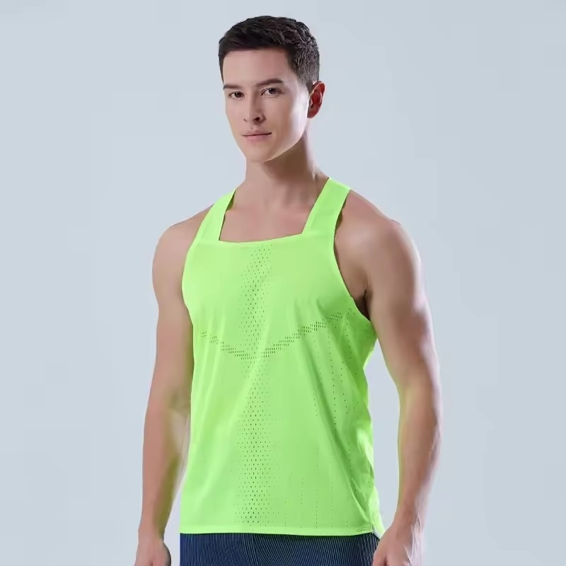 Ανδρικό γιλέκο για τρέξιμο - Αποξήρανση, Διαπνοή, 100% Πολυεστέρας, Μονόχρωμο σχέδιο (Καλοκαίρι-Άνοιξη-Φθινόπωρο)