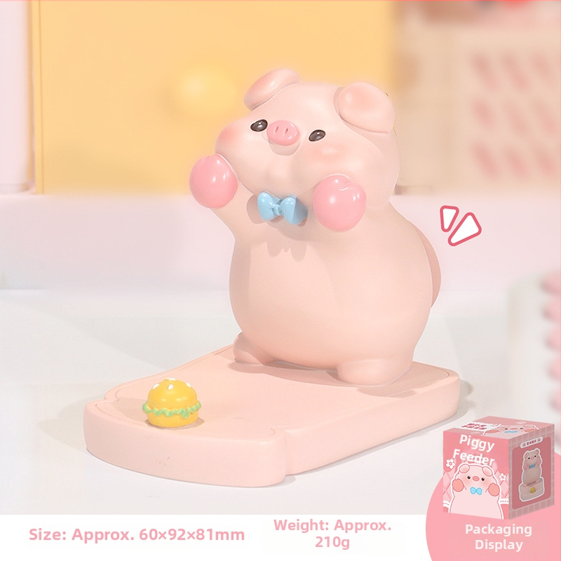 Prasiatko – stojan na telefón do kancelárie, karikatúrna figúrka z živice, dekorácia na pracovný stôl, darček k narodeninám pre spolužiaka