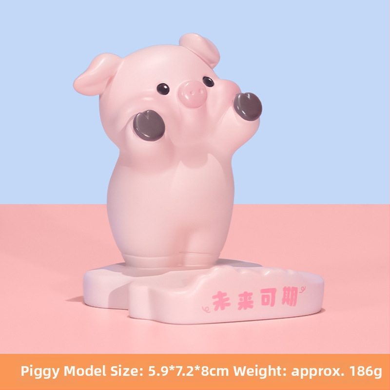 Prasiatko – stojan na telefón do kancelárie, karikatúrna figúrka z živice, dekorácia na pracovný stôl, darček k narodeninám pre spolužiaka