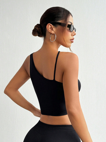 Ženski halter-top za jogu i pilates – brzo suši, upija vlagu, bezšivni pleteni materijal, 90% najlon + 10% spandeksa, dužina do struka, uski kroj