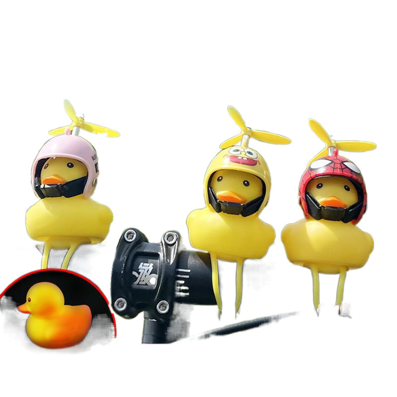 Звънец за велосипед с украса на пате, пластмасов, марка Senowoiry/ji rui, модел Little Yellow Duck Decoration