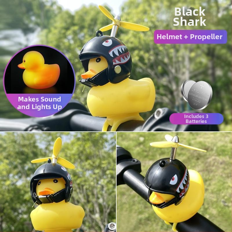 Zvonček na bicykel s ozdobou kačky, z plastu, značka Senowoiry/ji r ui, model Little Yellow Duck Decoration