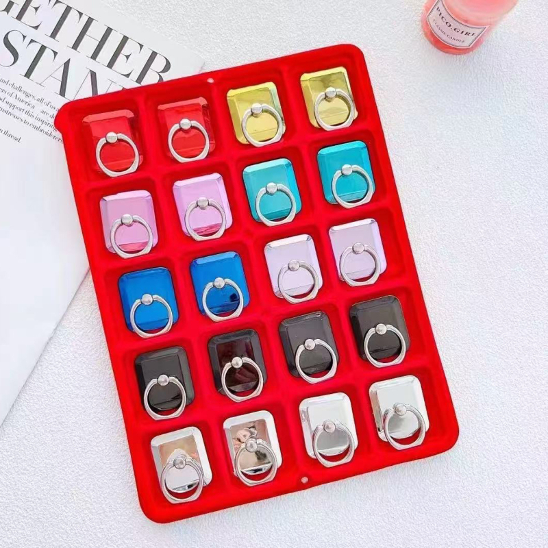 Držiak na telefón s lepiacim štvorcovým dizajnom, PC elektroplating materiál, univerzálny štýl, prispôsobiteľný