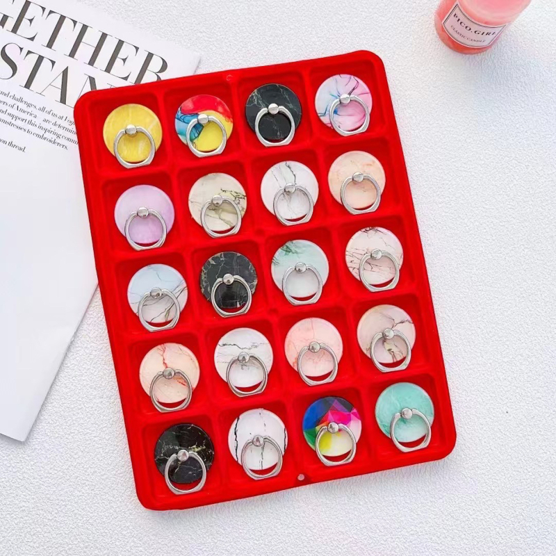 Držiak na telefón s lepiacim štvorcovým dizajnom, PC elektroplating materiál, univerzálny štýl, prispôsobiteľný