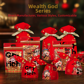 Qinfeng termički zatvaranje vrećica za prehrambenu ambalažu, kompozitni prehrambeni materijal, varijante 4-in-1 i 3-in-1 God of Wealth za bombone