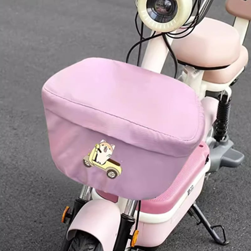 Κάλυμμα καλαθιού ηλεκτρικού ποδηλάτου — δέρμα μικροϊνών, προστασία από σκόνη και ήλιο