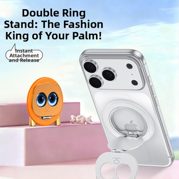 Panda μαγνητική βάση κινητού, διπλής πτυχής, MagSafe συμβατή, 360° περιστροφή, μεταλλική, καθολική