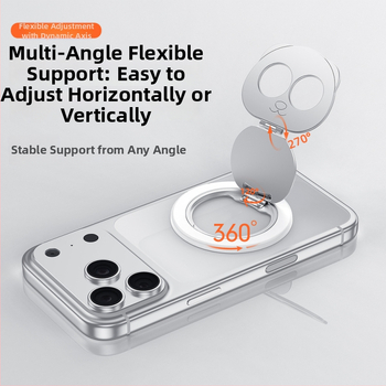 Panda μαγνητική βάση κινητού, διπλής πτυχής, MagSafe συμβατή, 360° περιστροφή, μεταλλική, καθολική