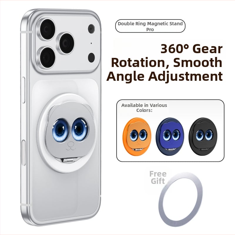 Panda μαγνητική βάση κινητού, διπλής πτυχής, MagSafe συμβατή, 360° περιστροφή, μεταλλική, καθολική