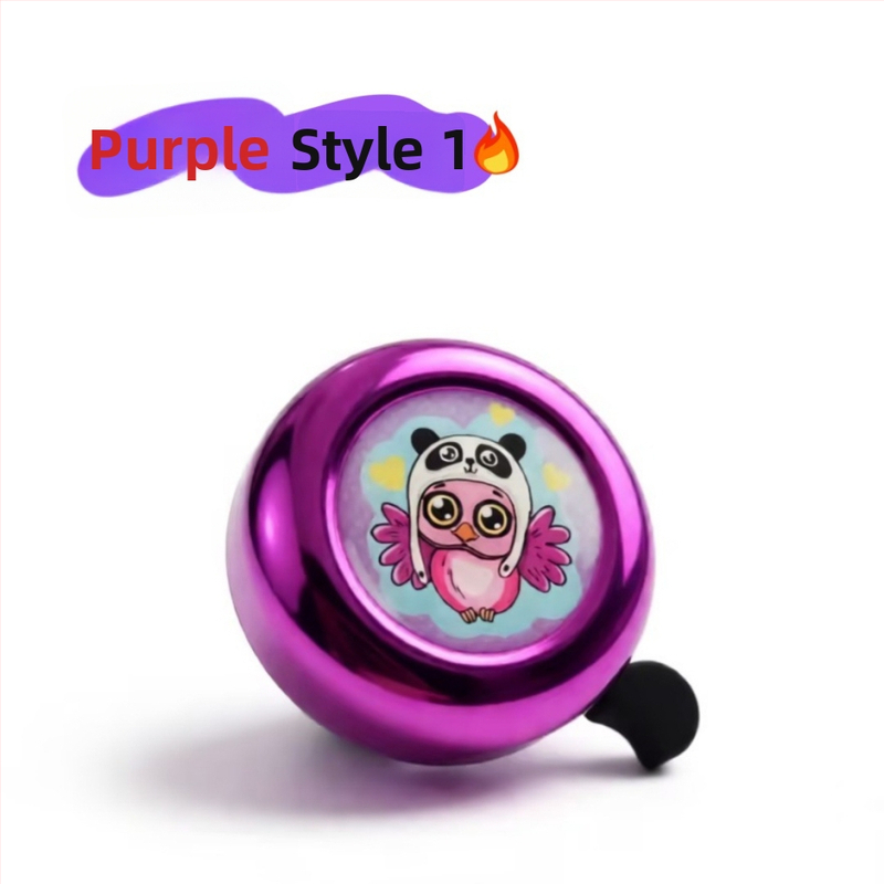 Detský zvonček na bicykel, model Red Heart Cartoon, značka Green Riding Morning Star, materiál plast, priemer 54 mm, kód produktu 11A-54.