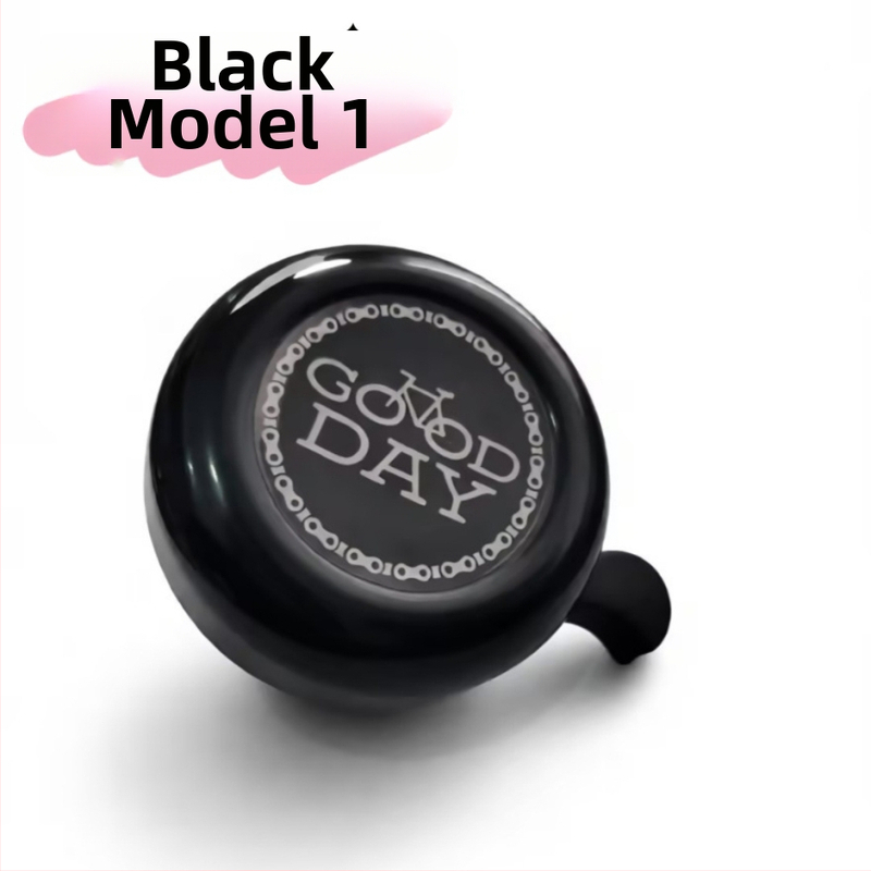 Detský zvonček na bicykel, model Red Heart Cartoon, značka Green Riding Morning Star, materiál plast, priemer 54 mm, kód produktu 11A-54.