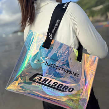 PVC laserska tote torba, prozirni PP plast, dvostruka debljina 60, De baby, mogućnost privatne oznake