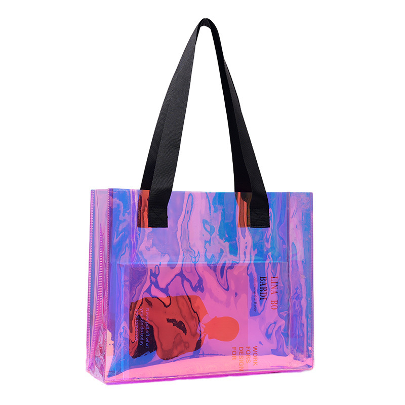 PVC laserska tote torba, prozirni PP plast, dvostruka debljina 60, De baby, mogućnost privatne oznake