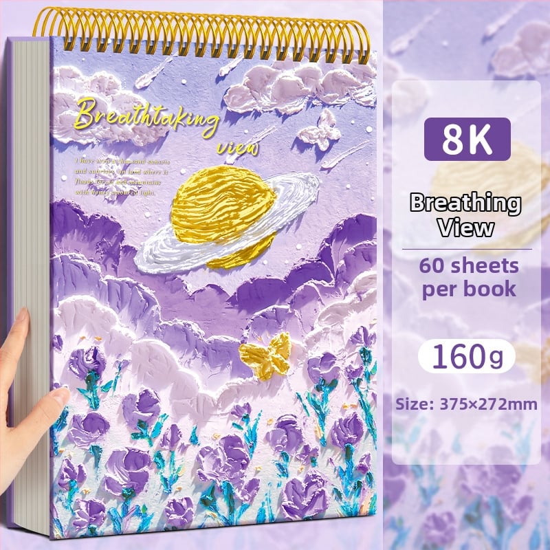 Τετράδιο σκίτσων ελαιογραφίας Four Seasons, μοντέλο Sjnh-oil painting sketchbook, σειρά Oil painting sketchbook, 80 φύλλα, χαρτί 80 g/m²