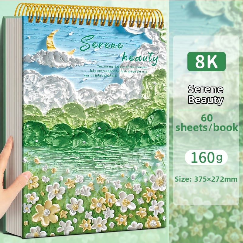 Τετράδιο σκίτσων ελαιογραφίας Four Seasons, μοντέλο Sjnh-oil painting sketchbook, σειρά Oil painting sketchbook, 80 φύλλα, χαρτί 80 g/m²